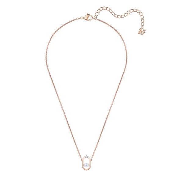 NWT Swarovski Rose Gold Oval Necklace - Picture 2 of 7